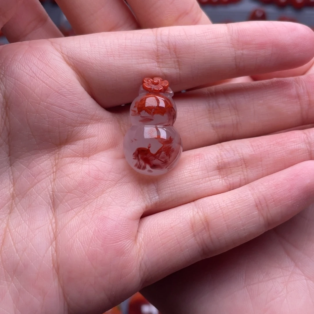 未镶嵌南红玛瑙珠宝奇石葫芦吊坠