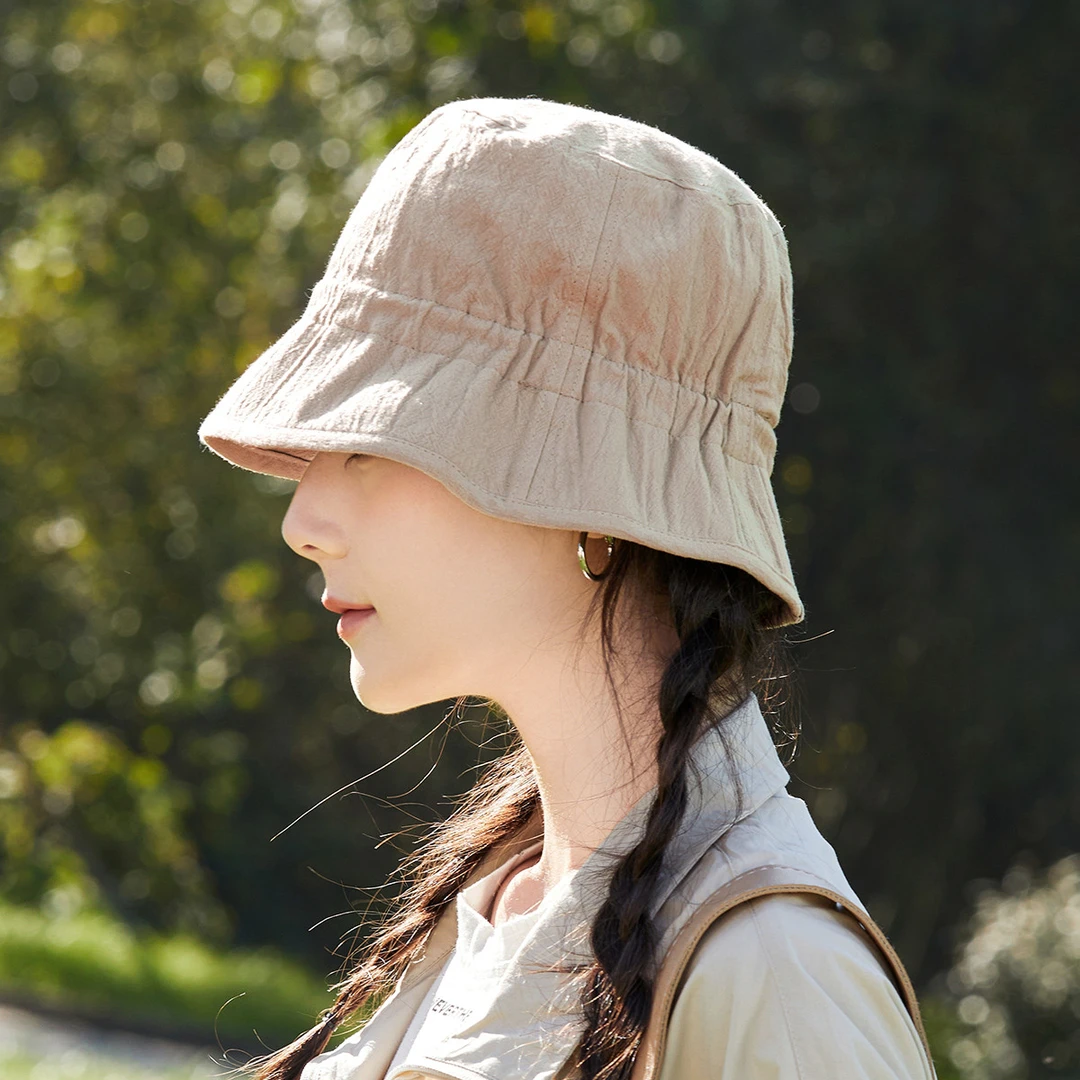 帽子女2025新款简约百搭纯色遮阳帽透气防晒显脸小纯棉渔夫帽