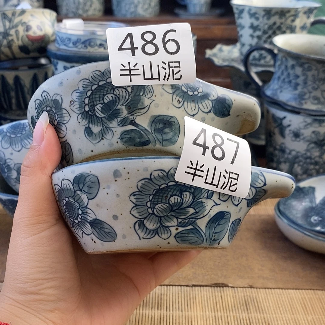 手工手绘青花高温陶瓷