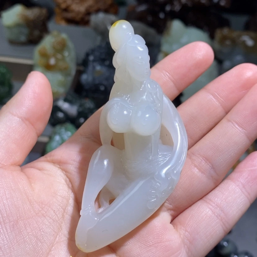 【闪购商品】和田玉未镶嵌把件相*