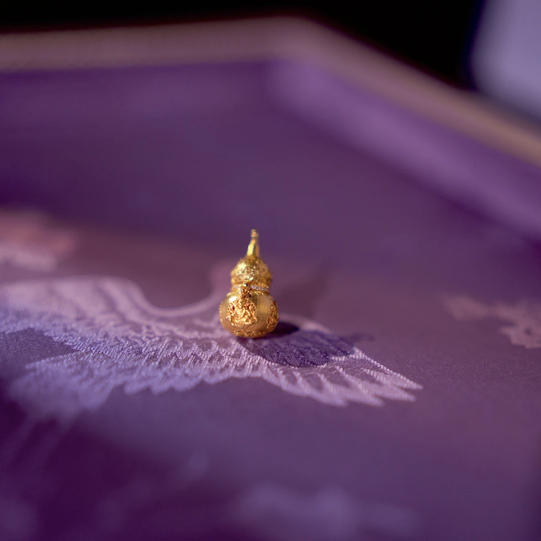 【福禄】18k金葫芦雕刻件镂空雕刻件可拆开