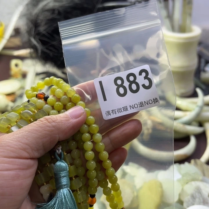 蛇纹石玉发饰合金石****儿