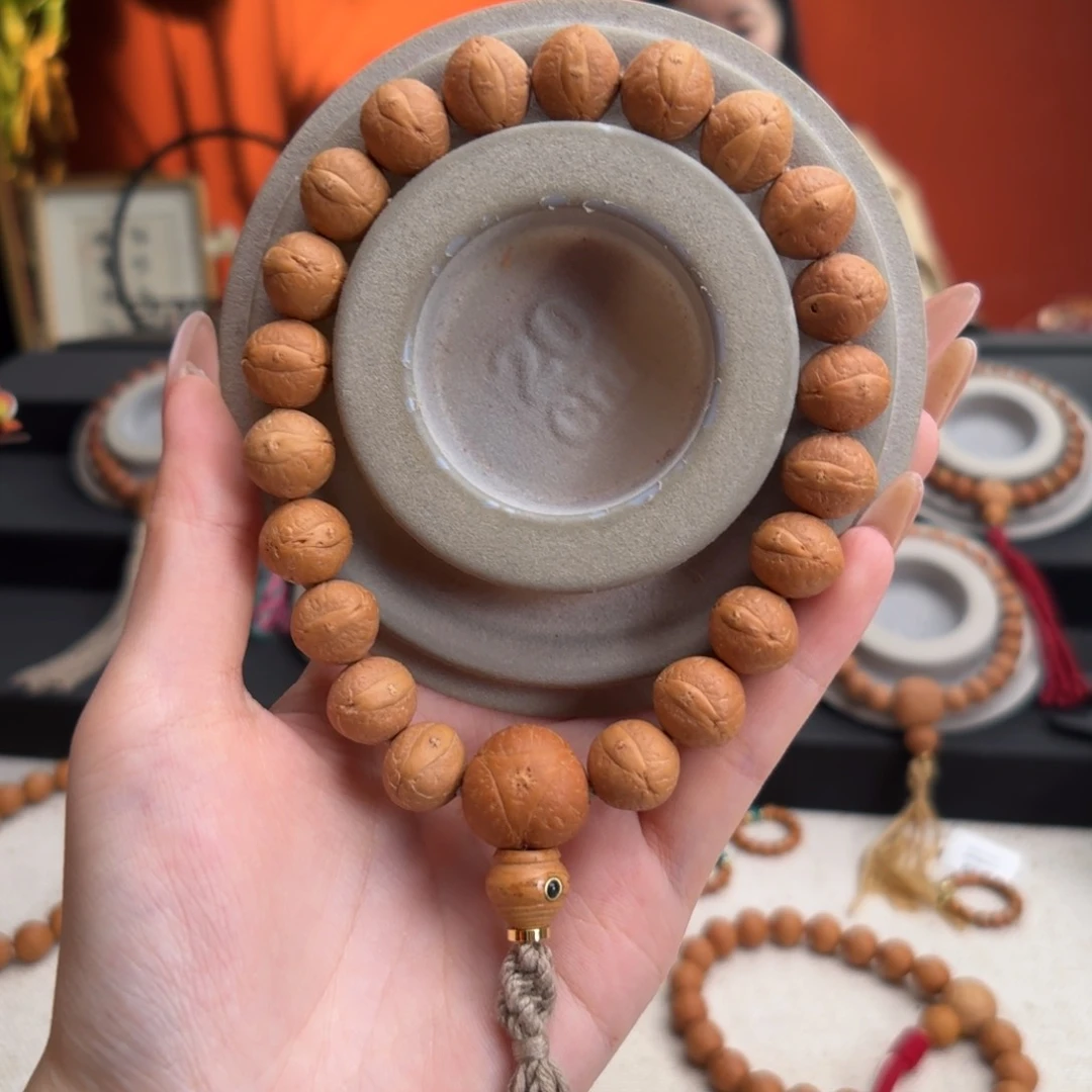 手串凤眼菩提13mm铁籽单圈素串