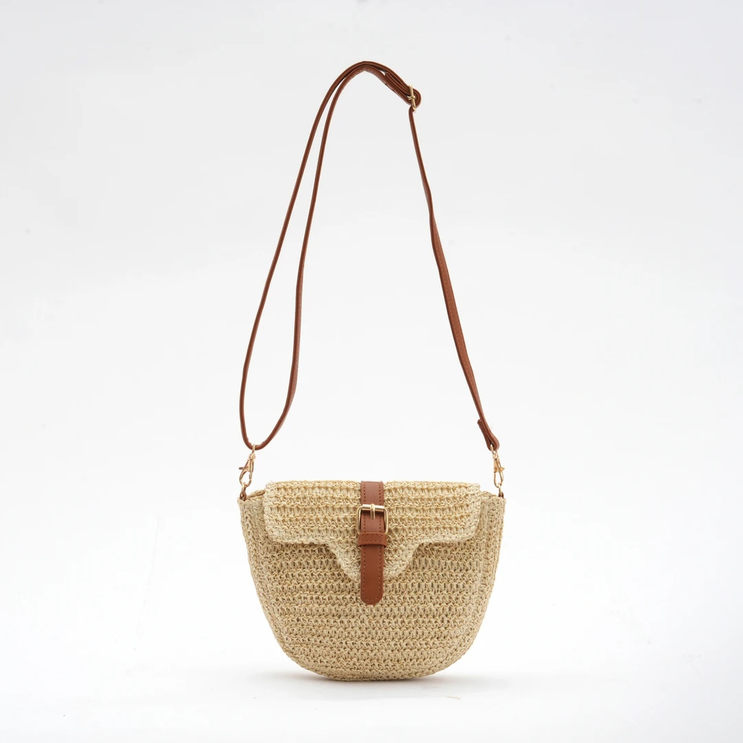 小众设计度假风草编小方包2025新款洋气百搭斜挎包