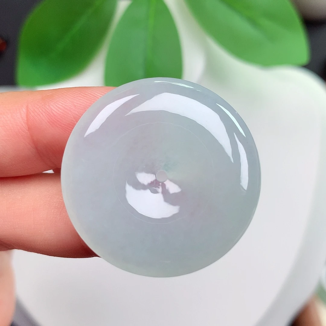 颈饰未镶嵌翡翠平安扣 30.9x4.8mm