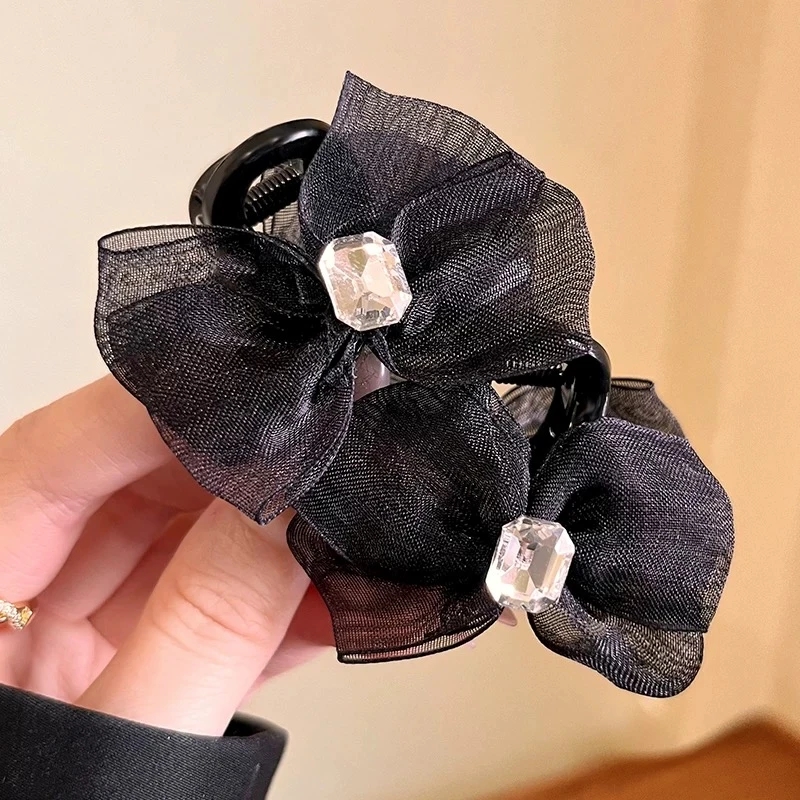 高级感半扎发小抓夹新款高马尾发卡后脑勺盘发夹鲨鱼夹2540+2540