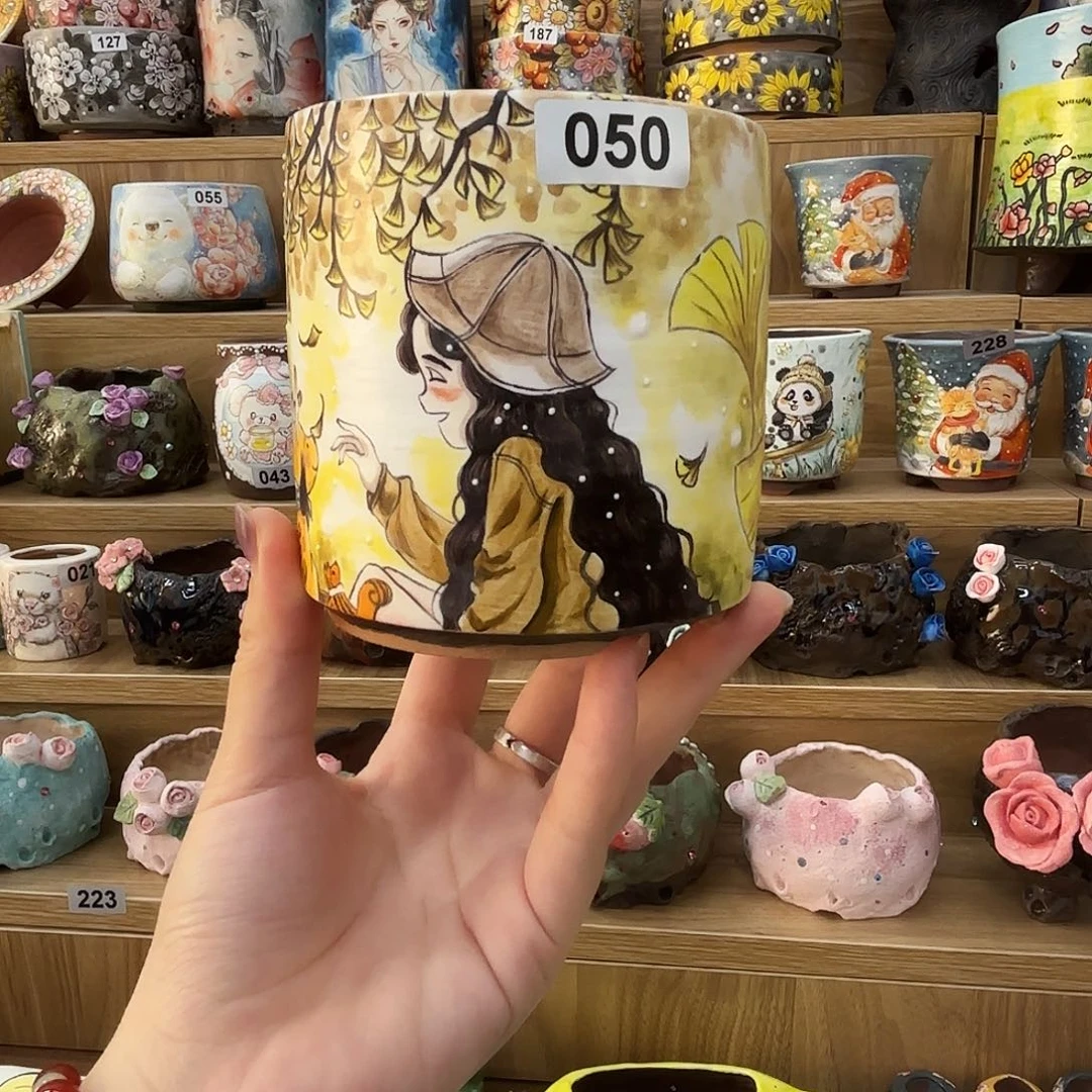 1234455677788手绘花盆