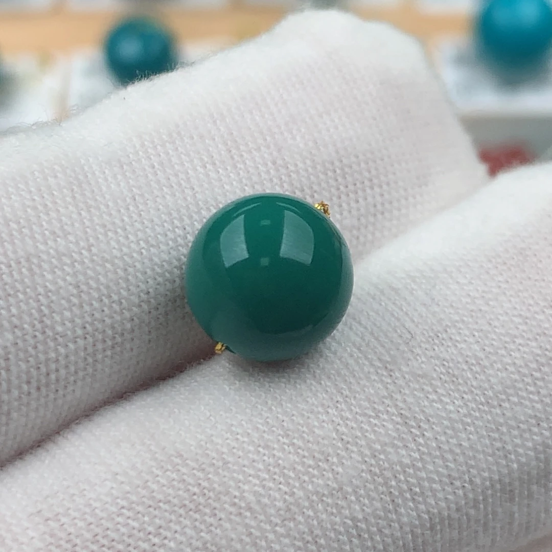 未镶嵌绿松石配饰圆珠9.5