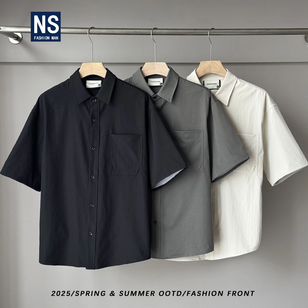 【NS】夏季美式轻奢肌理感透气衬衫外套Z2631