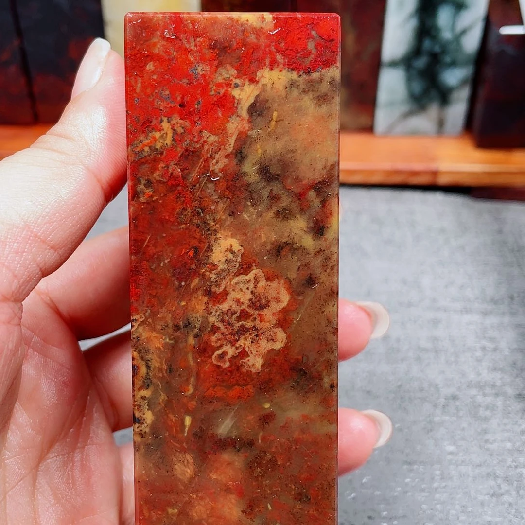 【闪购商品】玉桂林鸡血玉印章素章