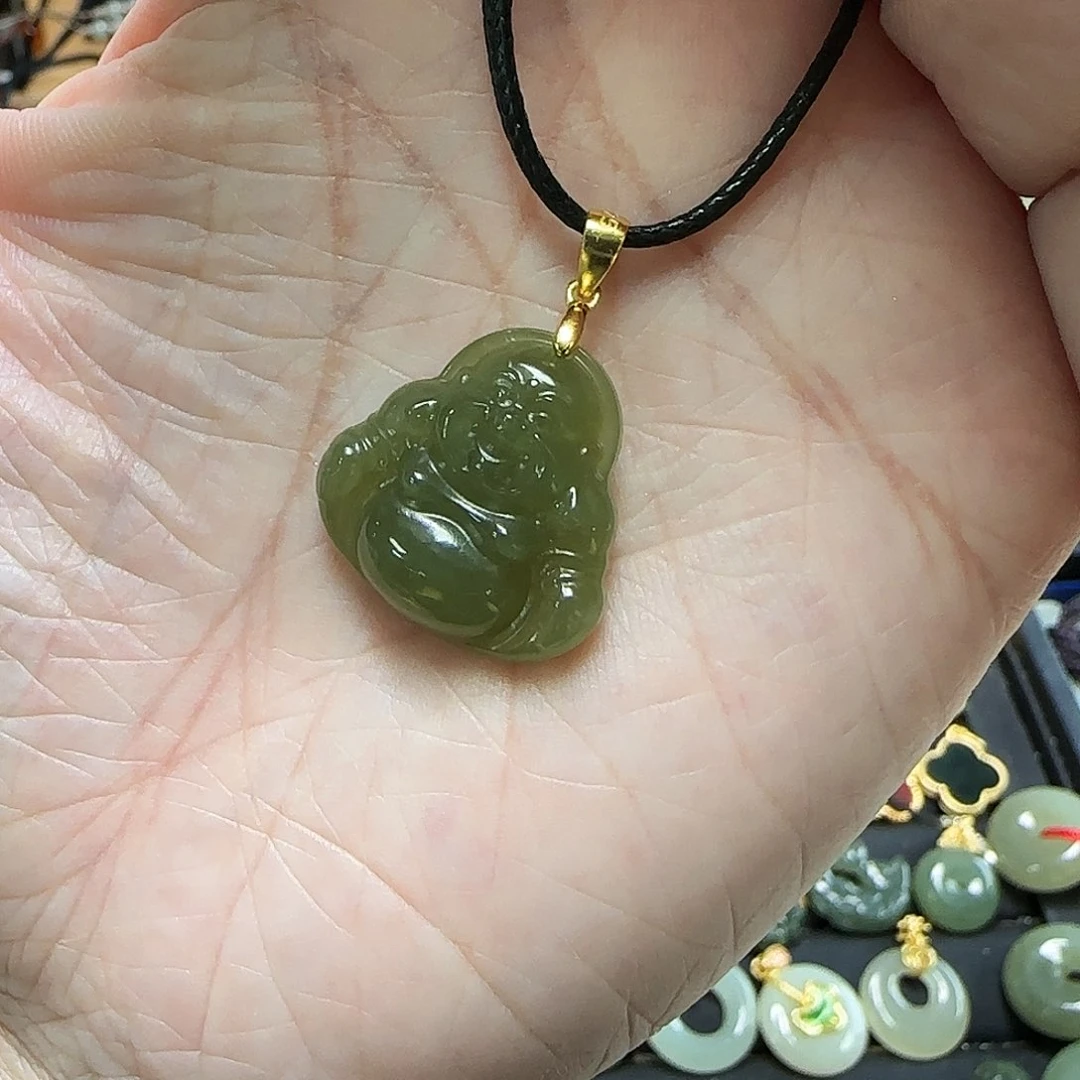 吊坠(不含链)银S925镶嵌和田玉