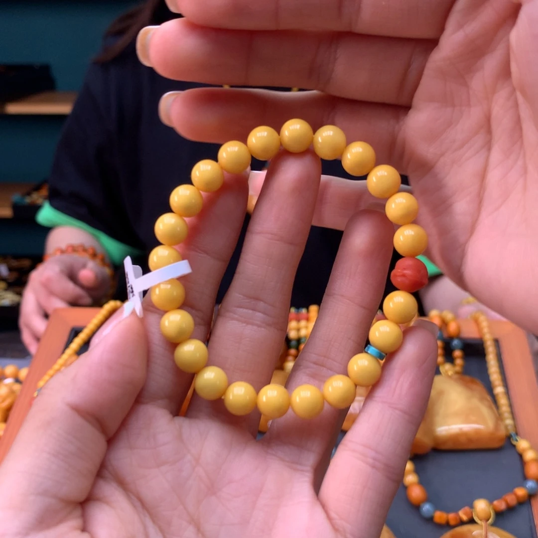 蜜蜡未镶嵌手串天然