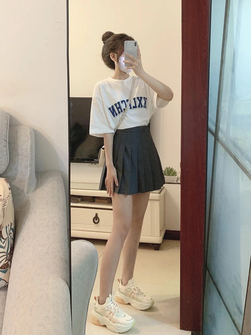 夏季可盐可甜盐系穿搭小个子俏皮活泼网红炸街学院风两件套装裙子