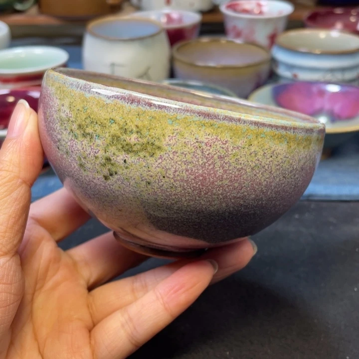 摆件钧瓷煤烧鸡心碗