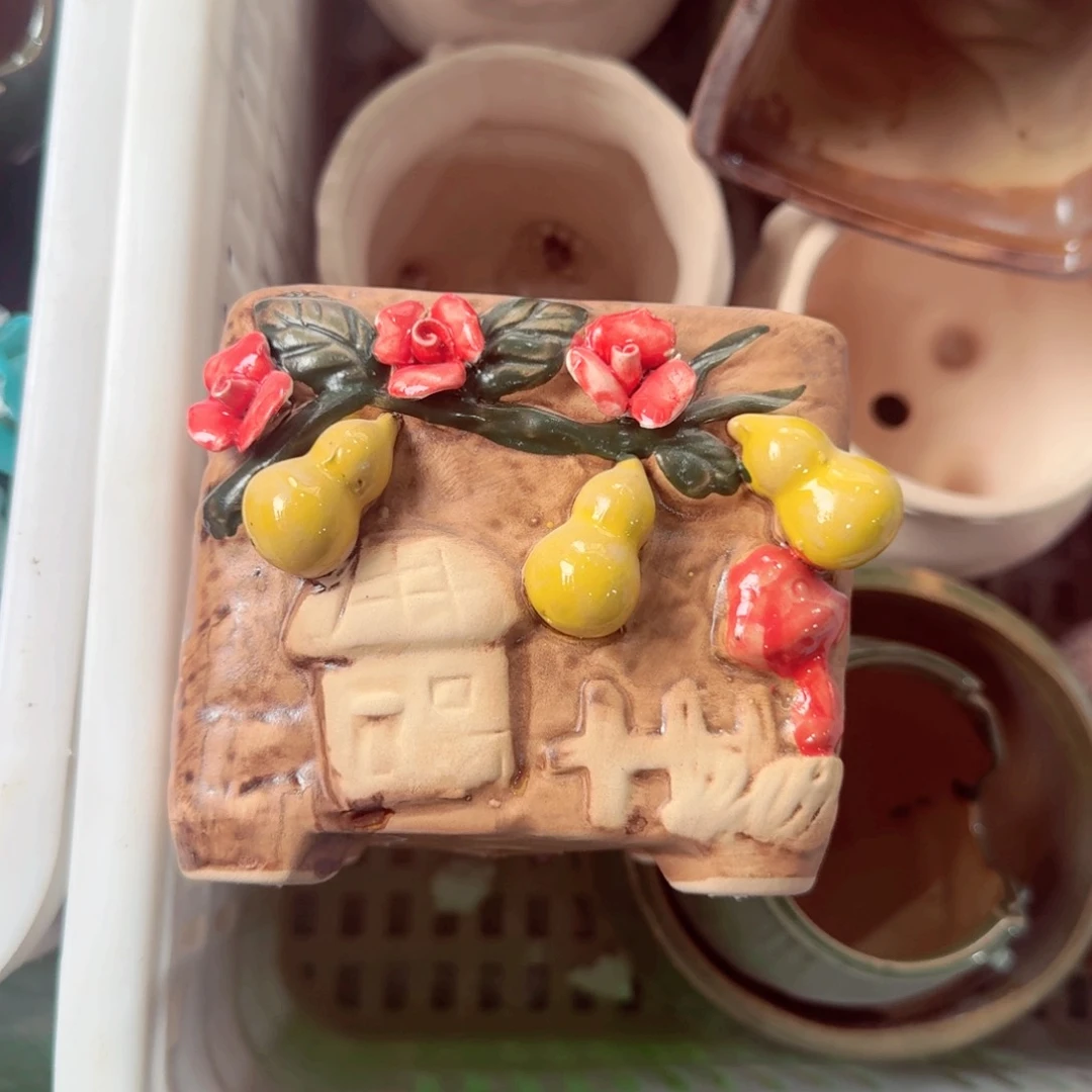 紫砂花盆瑕疵瑕疵