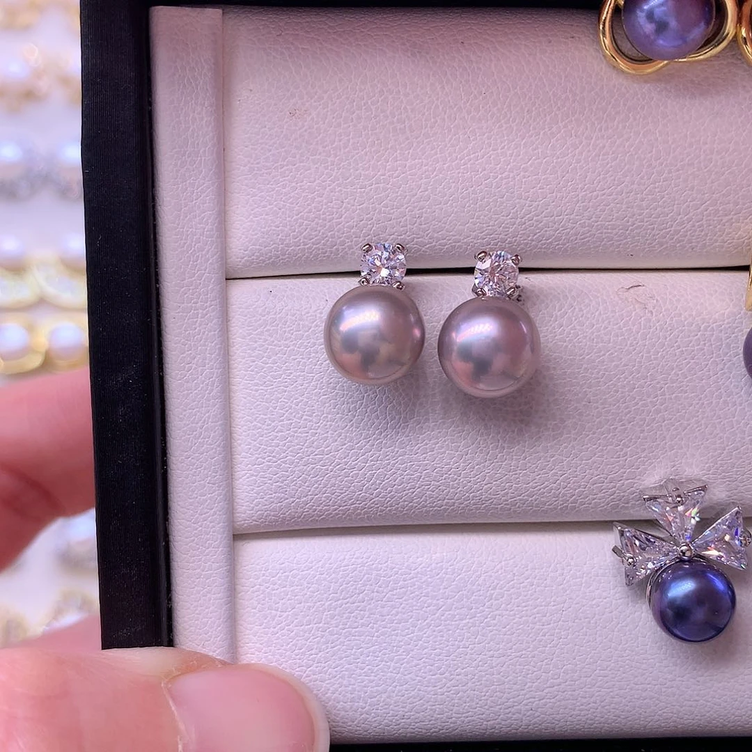 淡水珍珠耳饰合金
