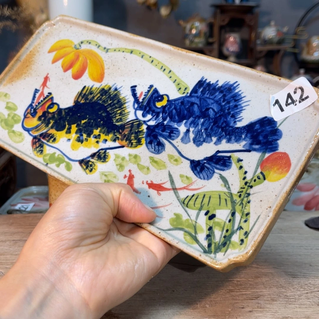 壶素浅陶瓷手工手绘