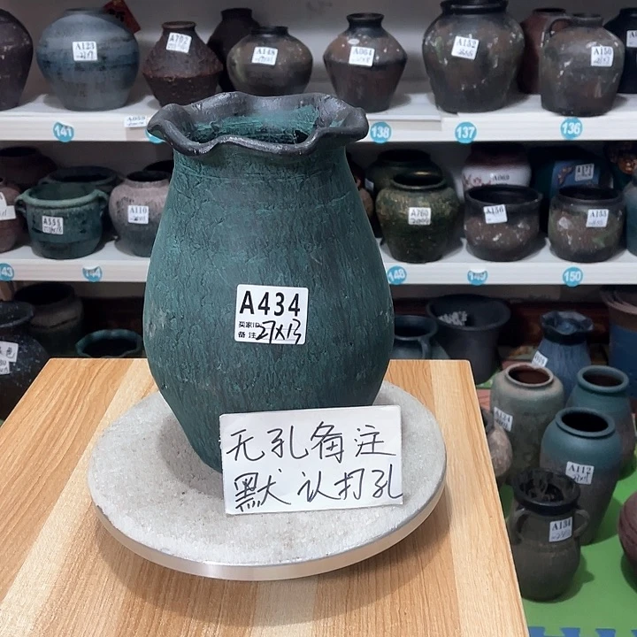 红陶手工制作工艺花盆