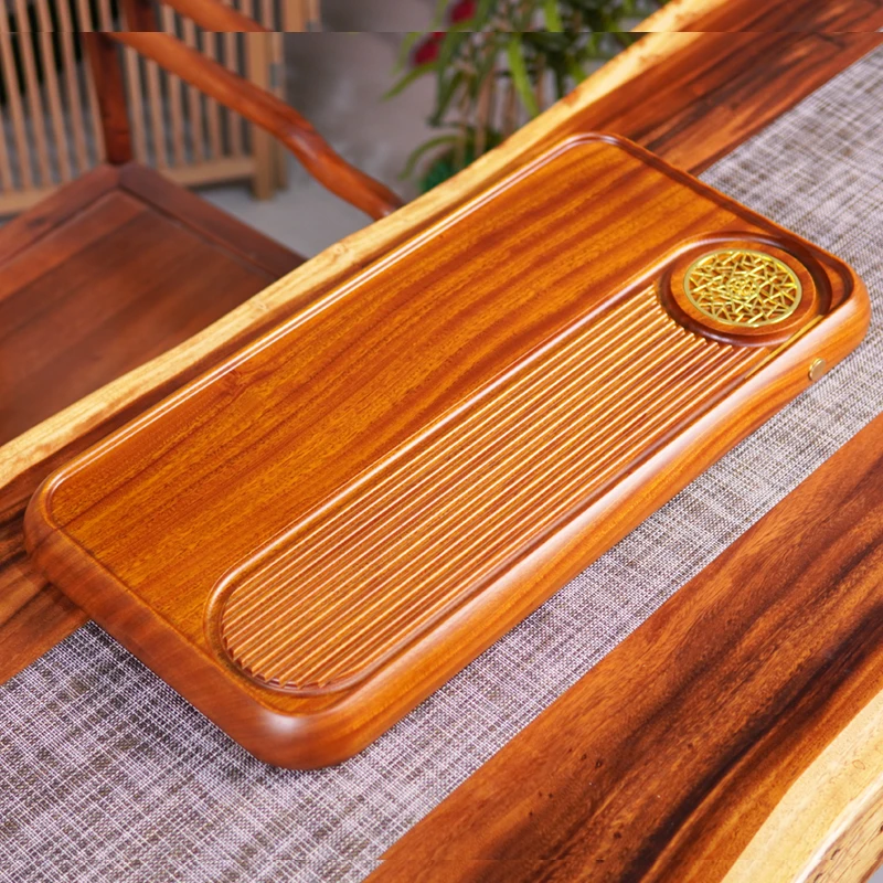 花梨实木茶盘25新款家用排水小型干泡茶台办公室茶海功夫电木