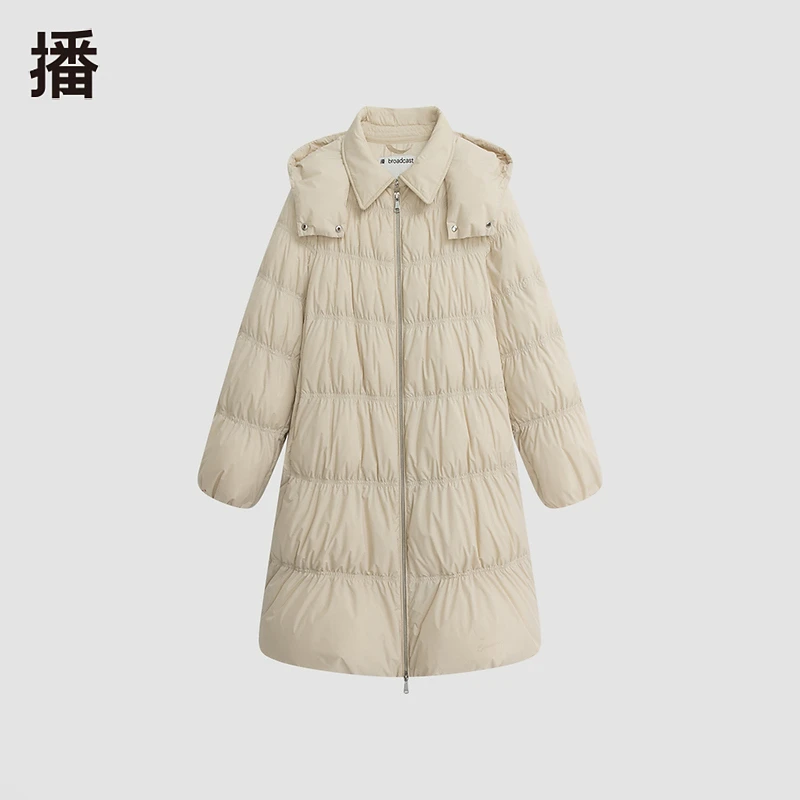 【达人专属】播棉花糖褶皱保暖女羽绒服BDQ4RD1184