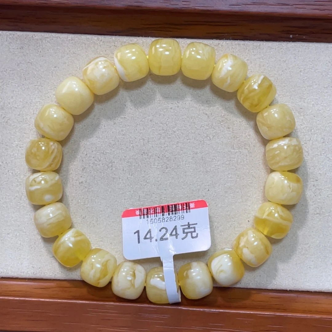 未镶嵌蜜蜡手链蜜蜡虎皮纹