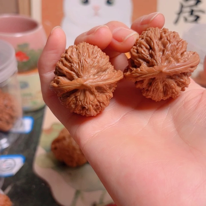 吊坠文玩核桃秋**雨高配精对好货玉华宫收藏款