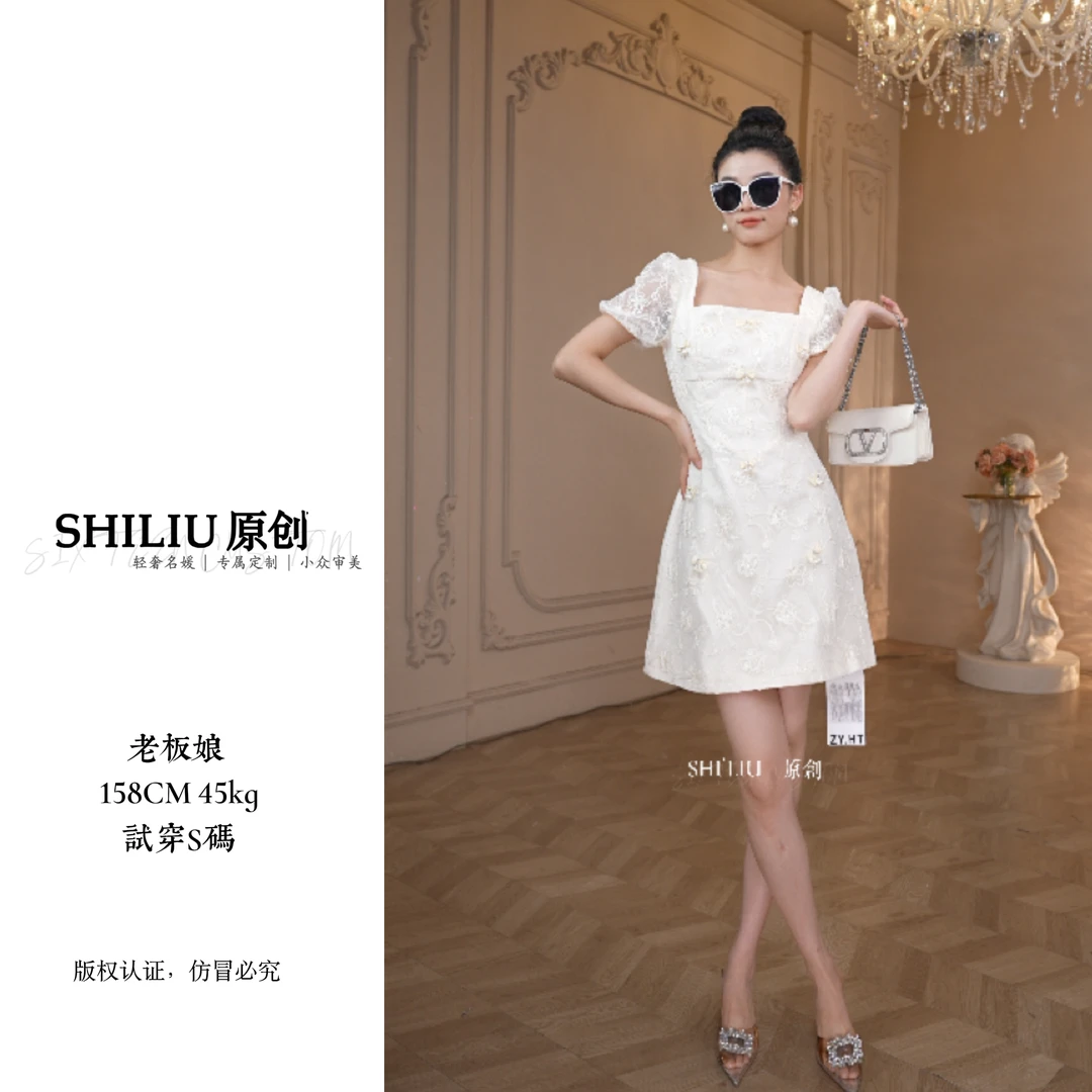 【十六推荐】小众法式气质优雅小个子连衣裙9082