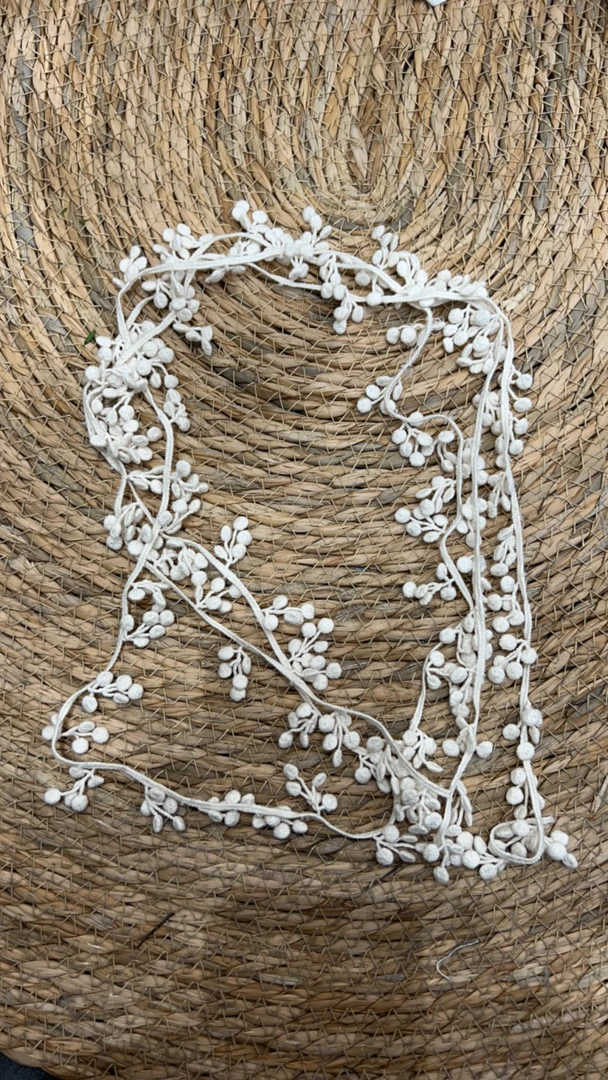 水溶花边流苏围巾（3米长）