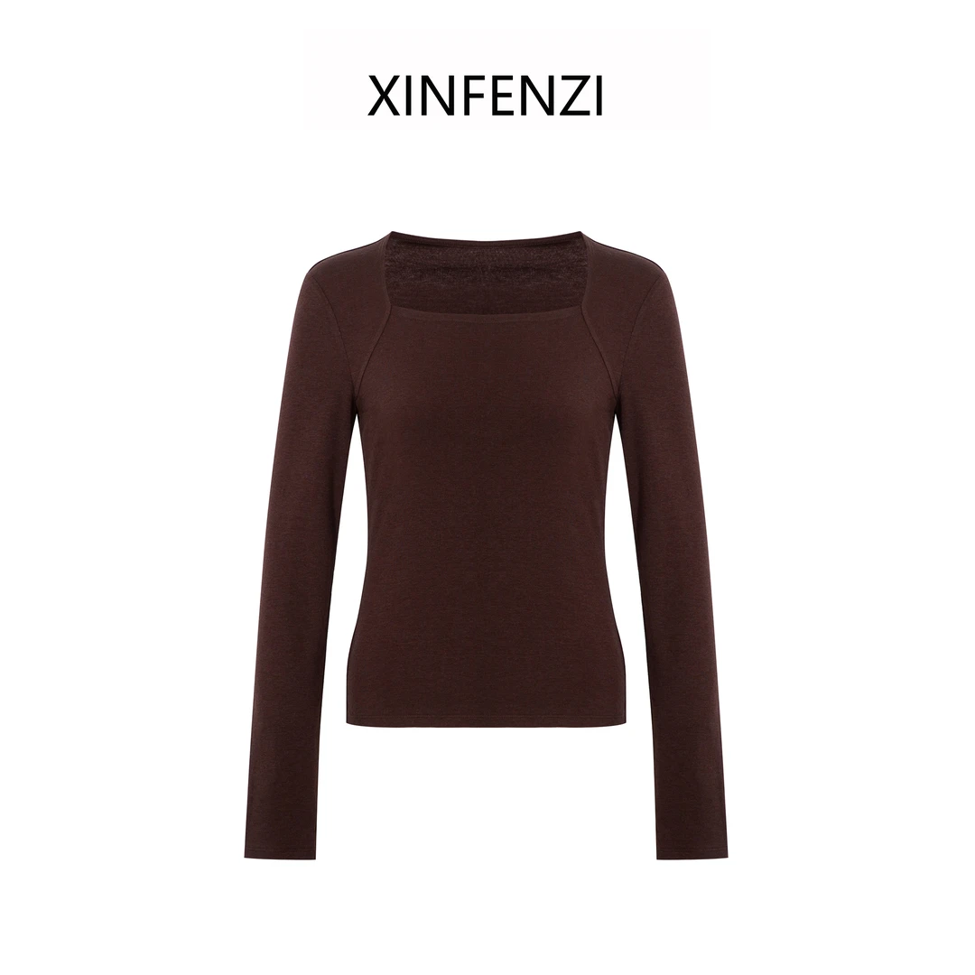 【梦恬】 XINFENZI 高级感气质长袖针织上衣FS33895