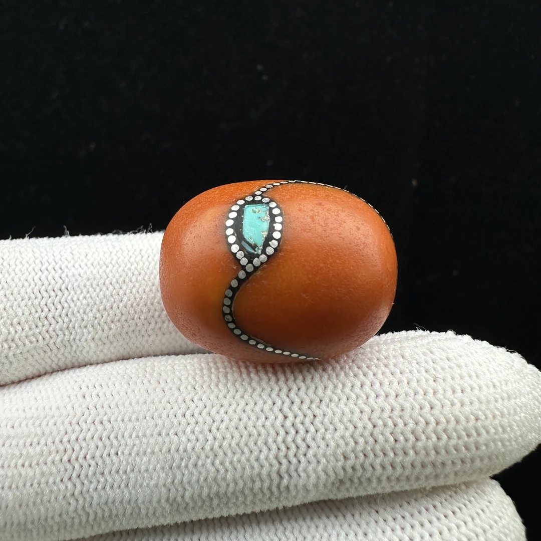 Y5983天然原矿蜜蜡 老蜡枣珠20x25mm 6.9克抖音基地质检发货