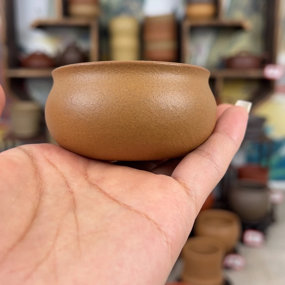 紫砂茶杯拙器甄选，纯原本矿。