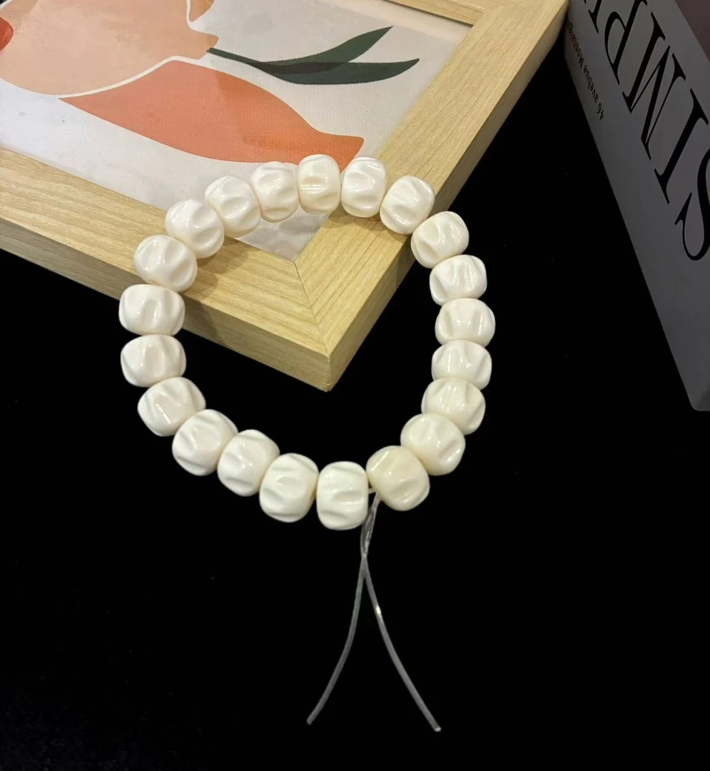 手链 规格1.4 人工养殖鹿角雕刻百香手串 男女同款