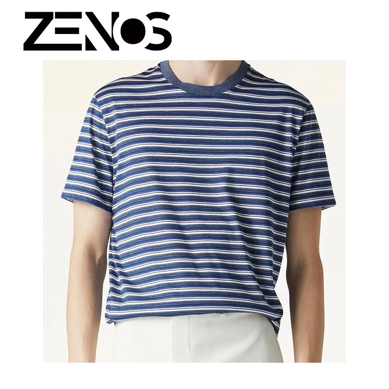 L夏季薄款圆领条纹T恤短袖（卡码拍小）