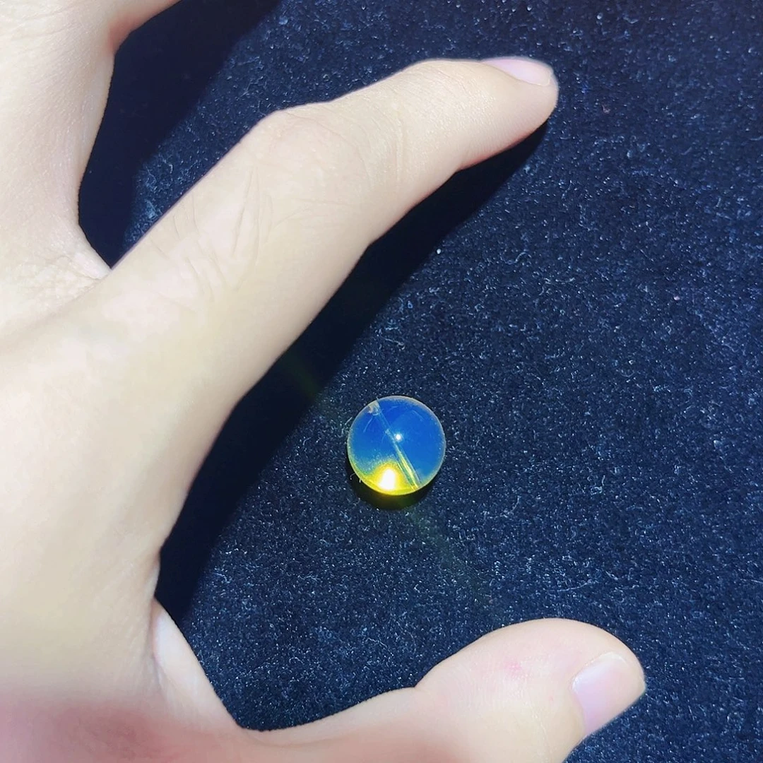 ****仰蓝珀未镶嵌珠宝奇石13mm