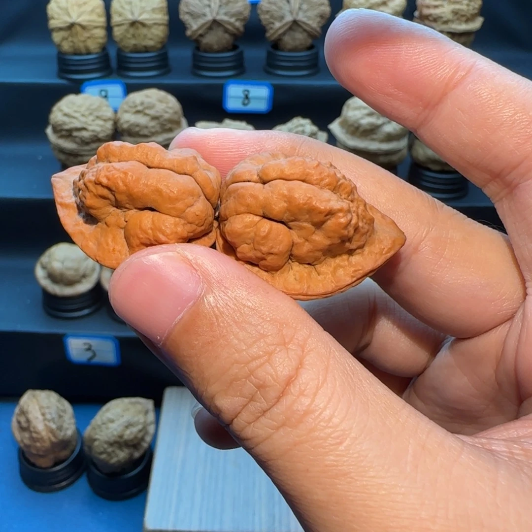 枫***北把件桃核小云石观音