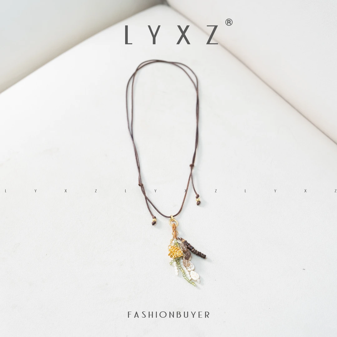 黄铜大理石吊坠 大小与【游牧微光】项链民族风配饰吊坠度假风79621