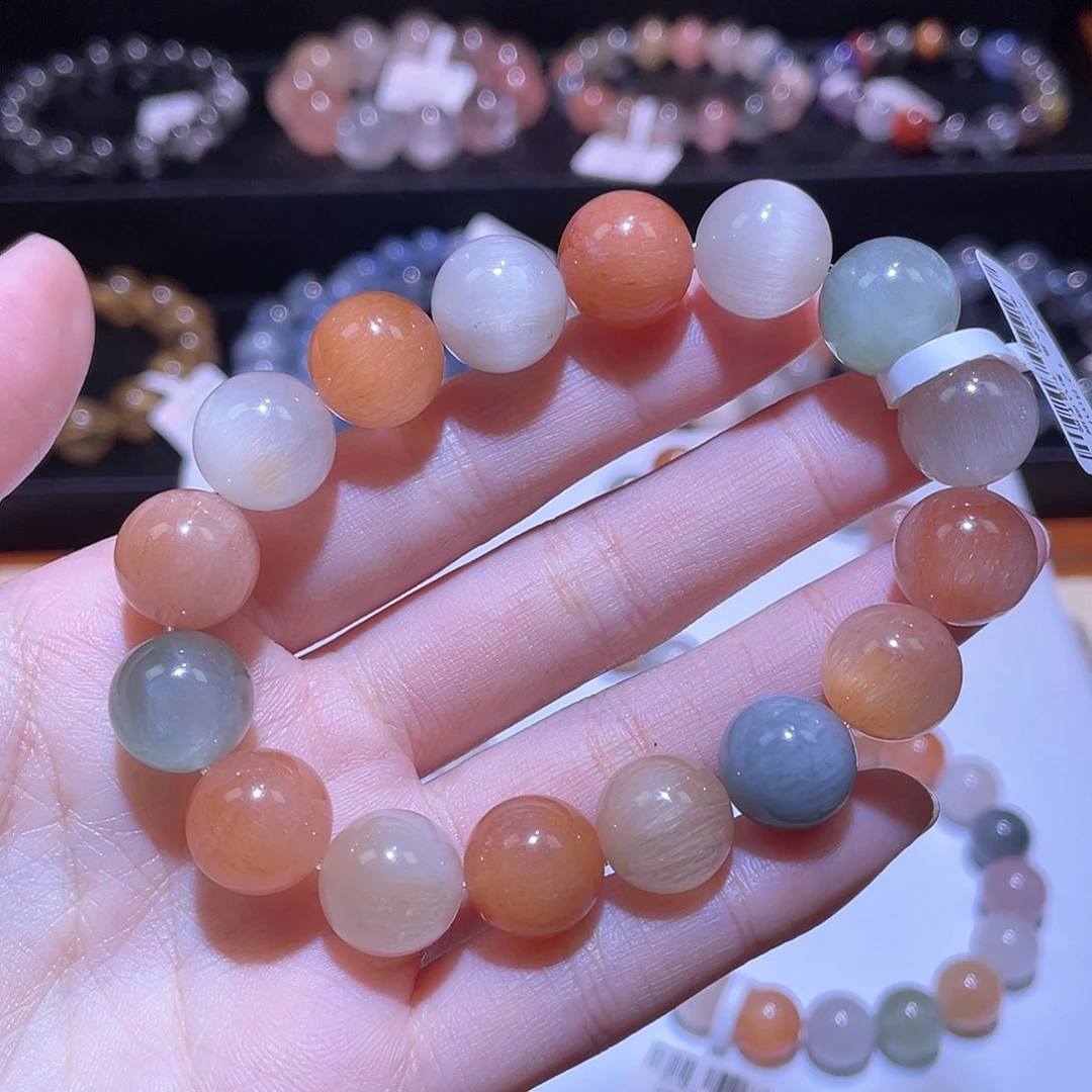 水晶手链未镶嵌兔毛手链，晶体通透12.8