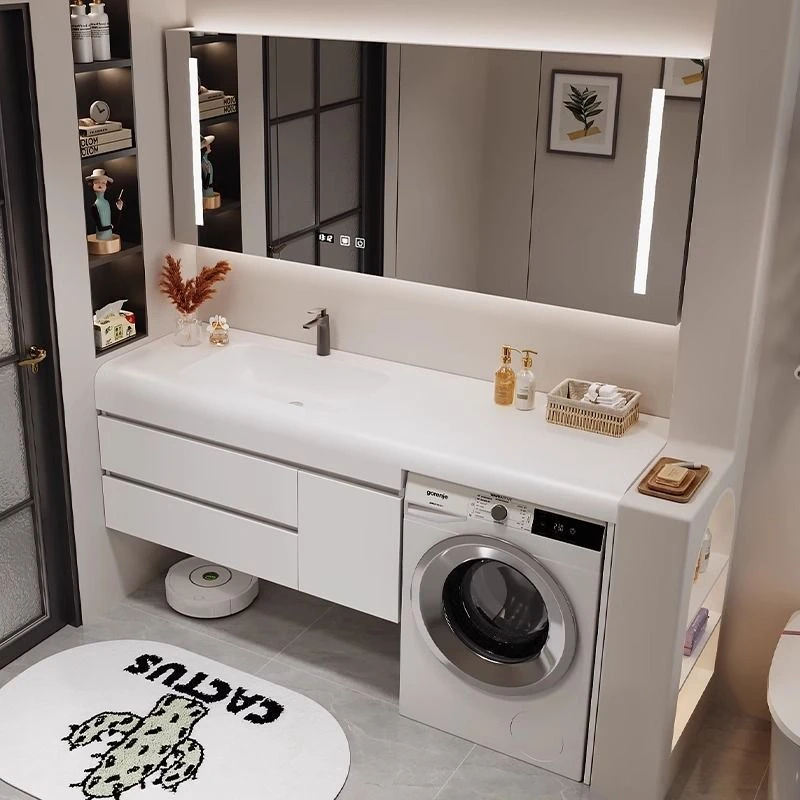 【浴室洗衣机一体柜】简约浴室柜组合卫生间洗漱台洗衣机伴侣洗脸台
