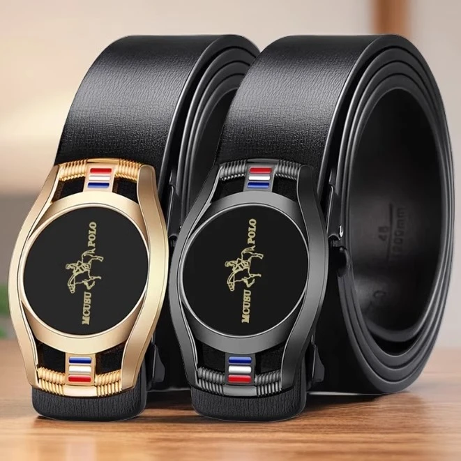 【买一送一】男士皮带软皮自动扣休闲百搭腰带男式腰带轻奢百搭