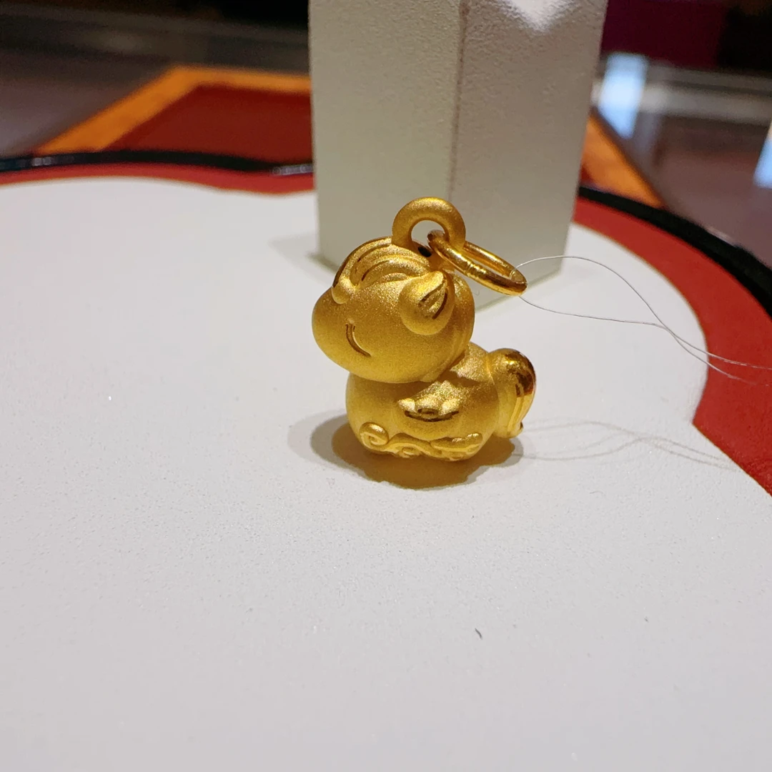 足金马年生肖吊坠时尚可爱