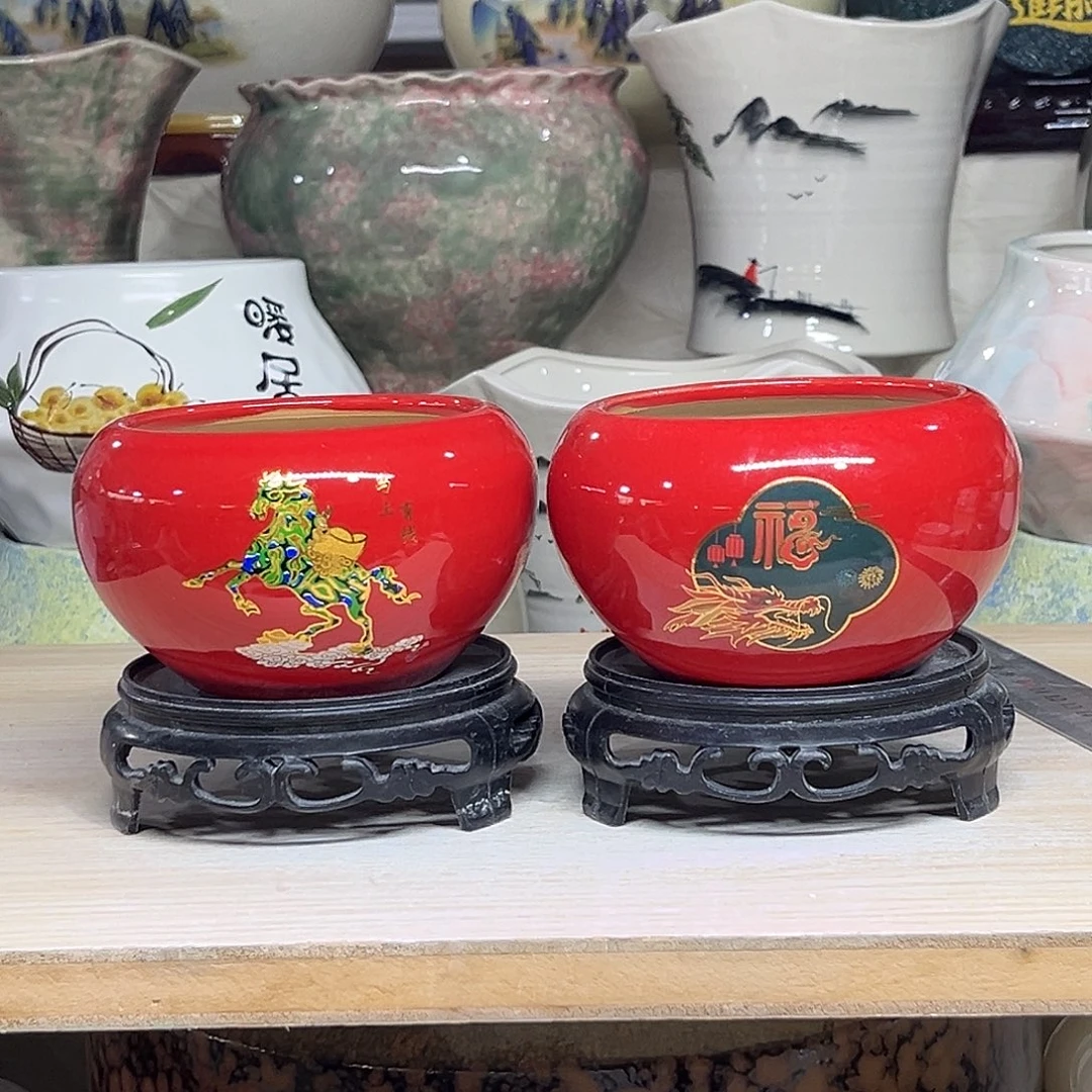 陶瓷绿植多肉微瑕花盆外口径：8*7