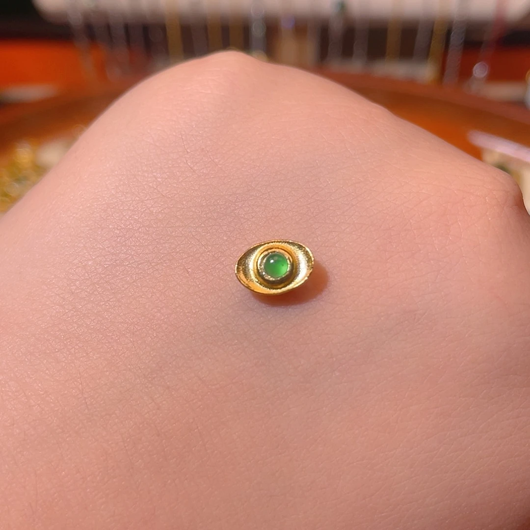 吊坠(不含链)银S925镶嵌翡翠