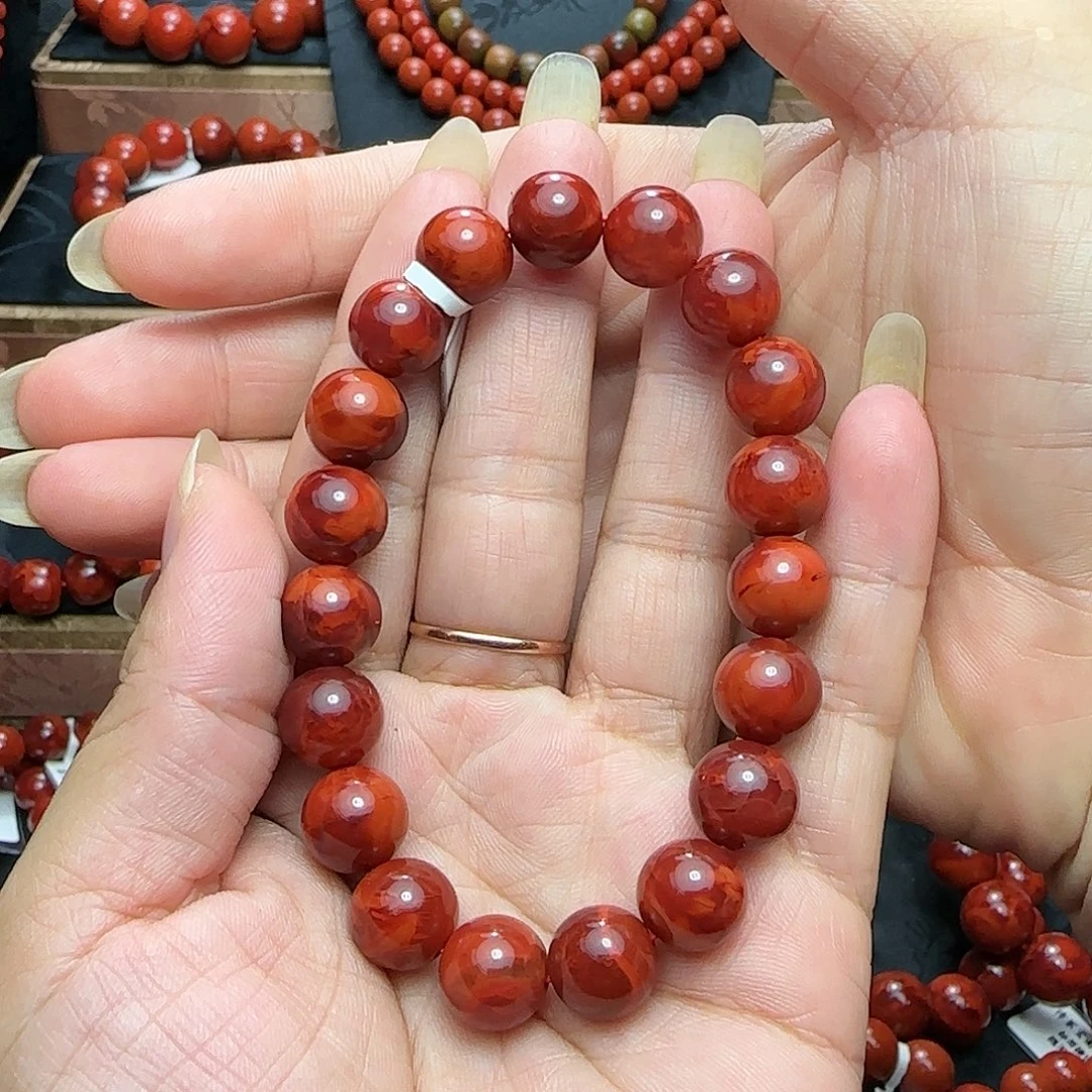 天***雨南红玛瑙未镶嵌手串