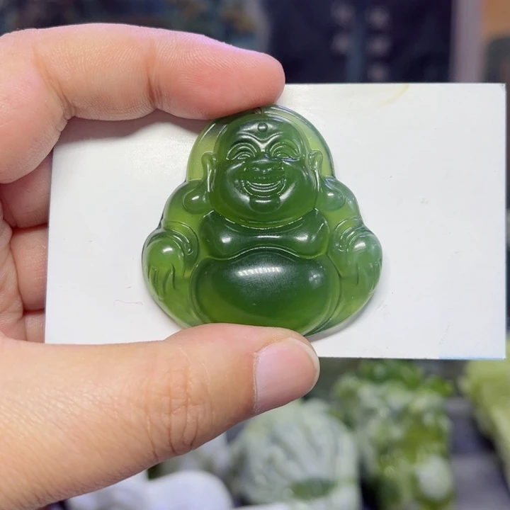 蛇纹石玉颈饰未镶嵌金****3