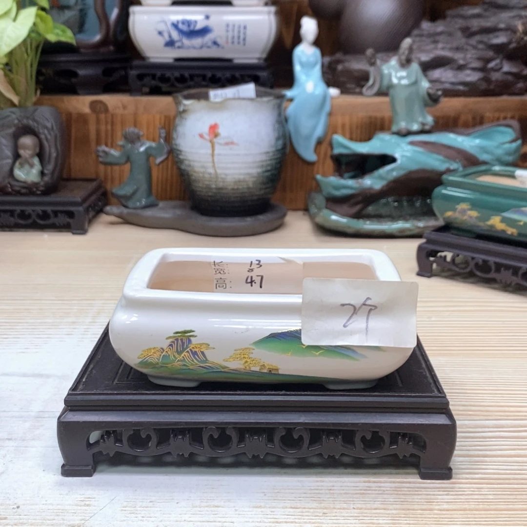 紫砂花盆陶瓷艺术花盆陶瓷