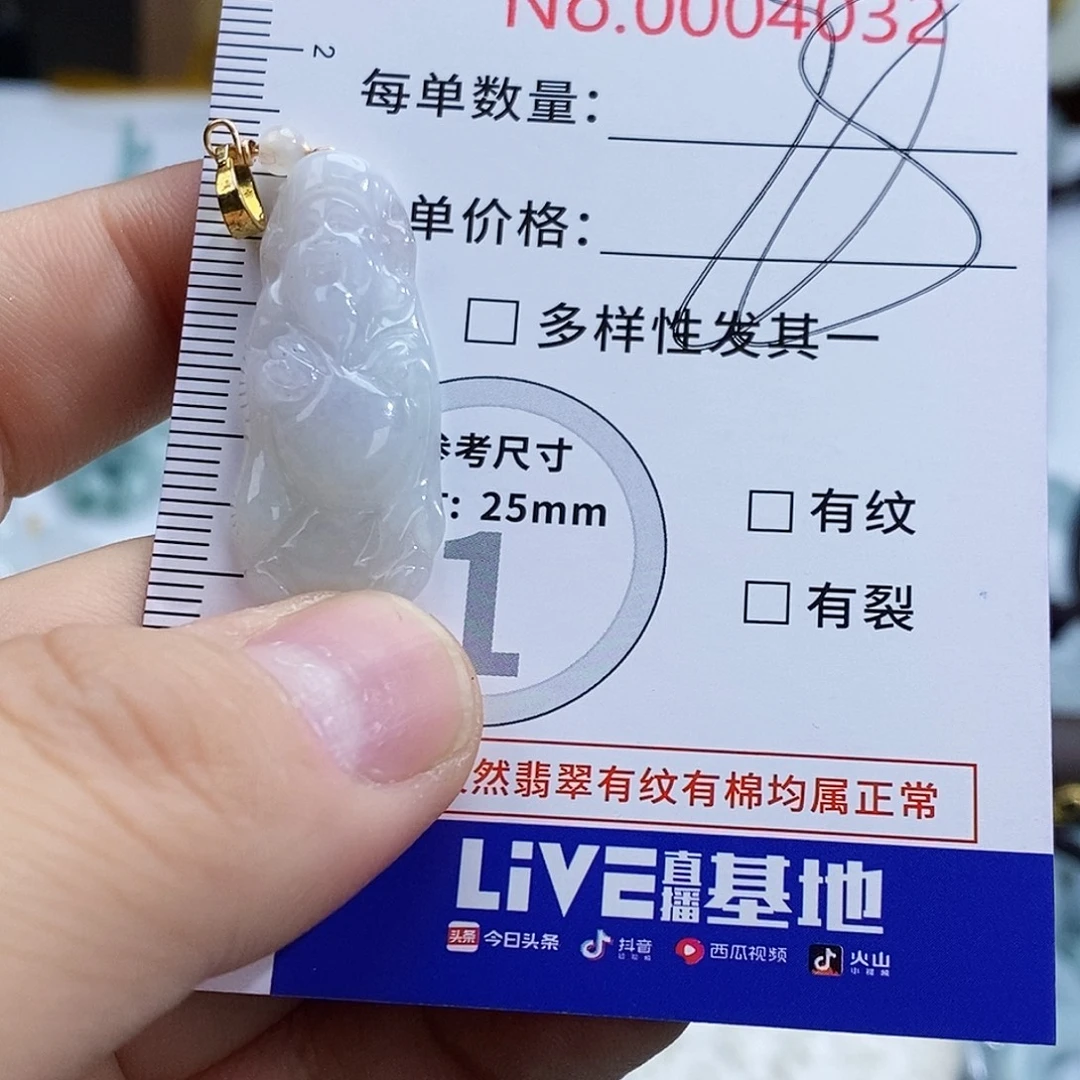 翡翠未镶嵌颈饰4032