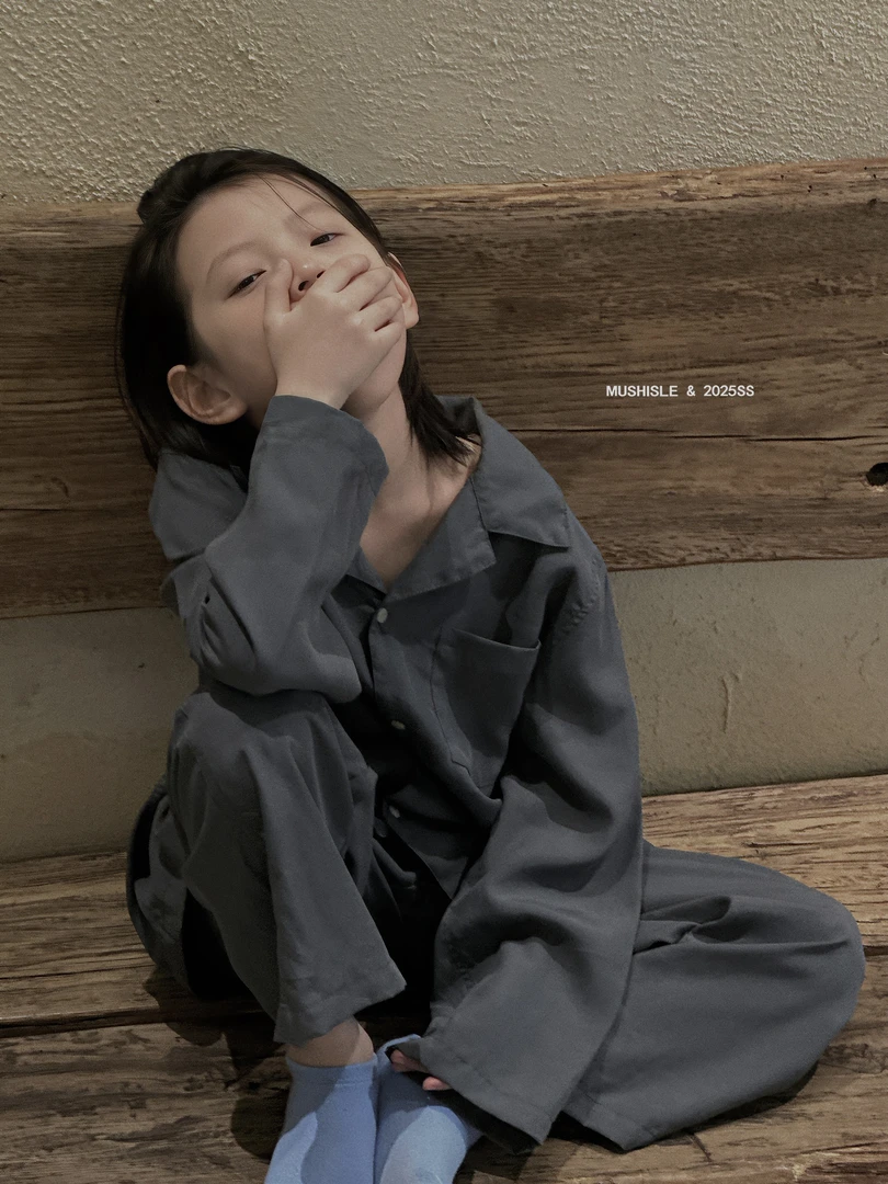 【MUSHISLE】阿又夏季童装儿童男童中大童慵懒时尚家居服套装85027X