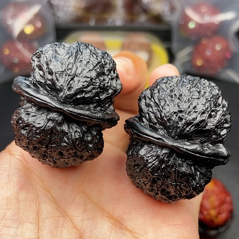 【闪购商品】把件文玩核桃41尺饕餮金蟾
