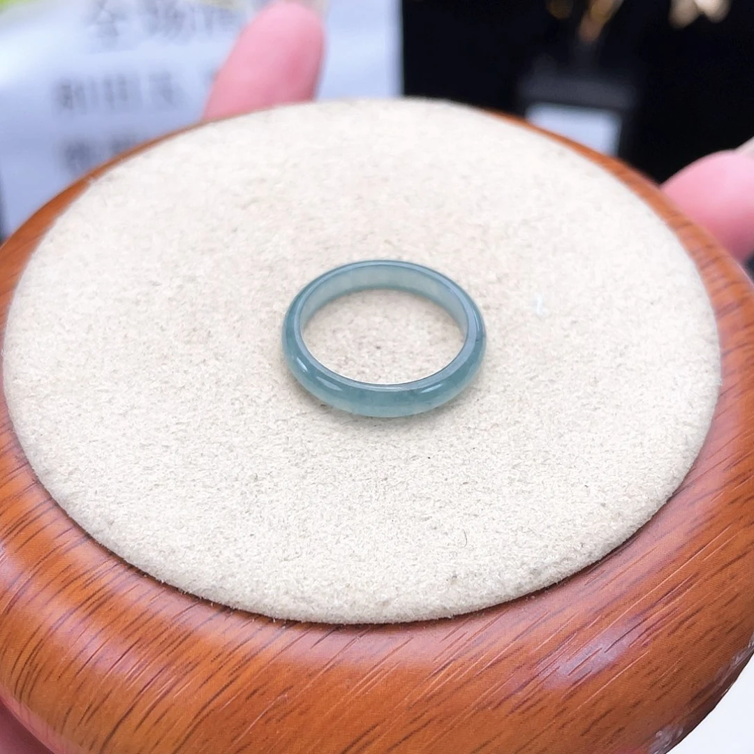 和田玉戒指未镶嵌A26蓝水细条17.1不退换
