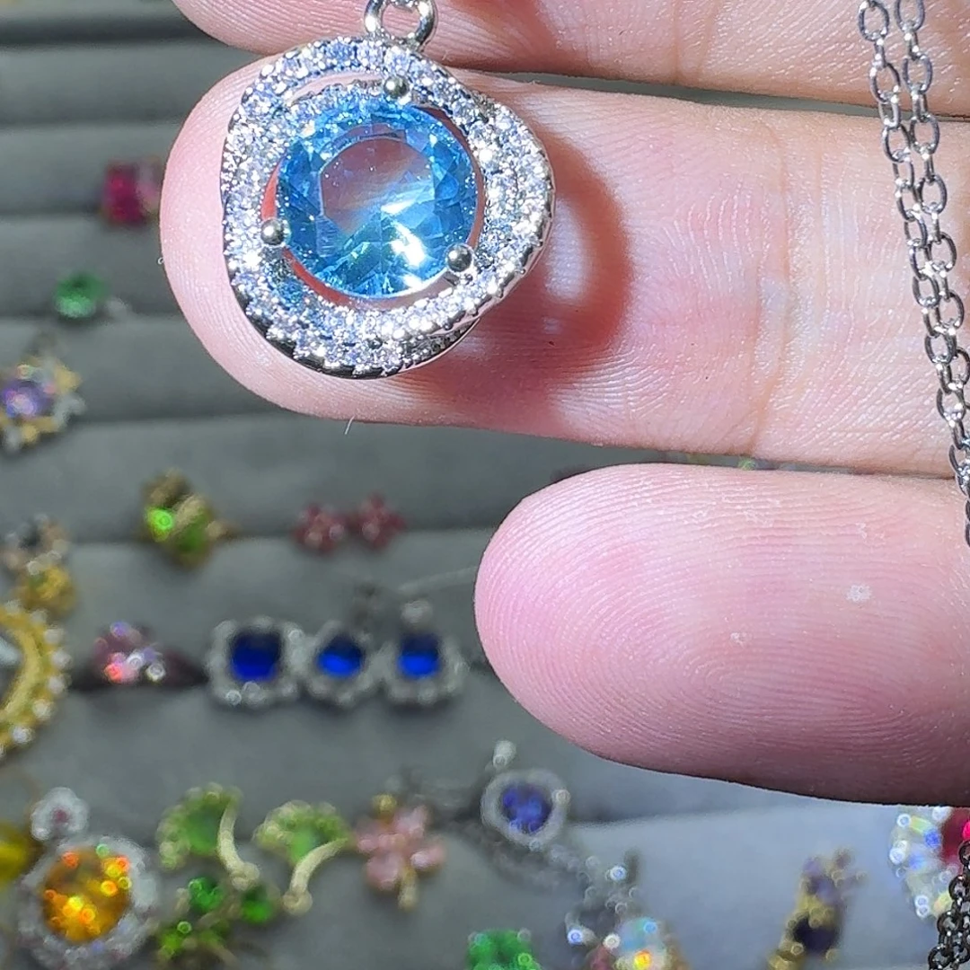 发晶戒指银S925镶嵌